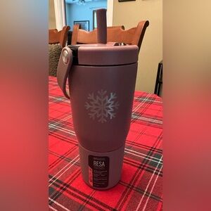 Brumate Rose Taupe Uncork’d 14oz Travel Mug with Snowflake Design Brand New